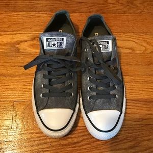 Denim converse sneakers size 8 in women